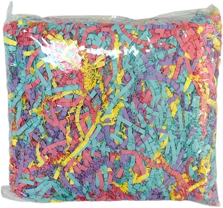 WSSCKSCR Crinkle Cut Paper Shred - 5.3 oz Fluffy Gift Box Filler, Basket Stuffing for Christmas, Wedding, Birthday | Decorative Packing Grass, Party Decorations (Fiesta Blend) - Image 3
